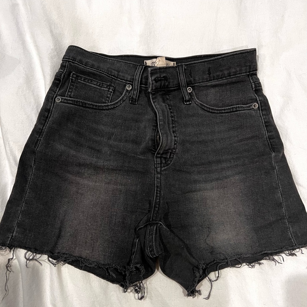 Madewell Black High Rise Denim Shorts